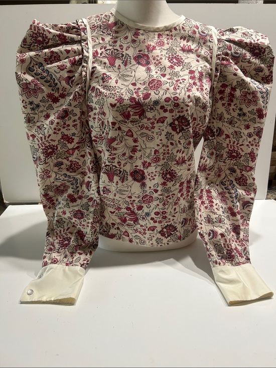 Isabel Marant Tops - Isabel Marant Cream Blouse with Rose Floral Print